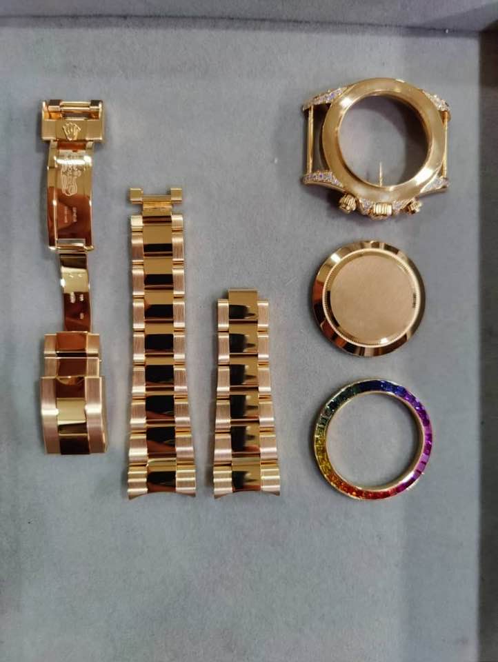 YELLOW AND ROSE GOLD Watch Plating Service