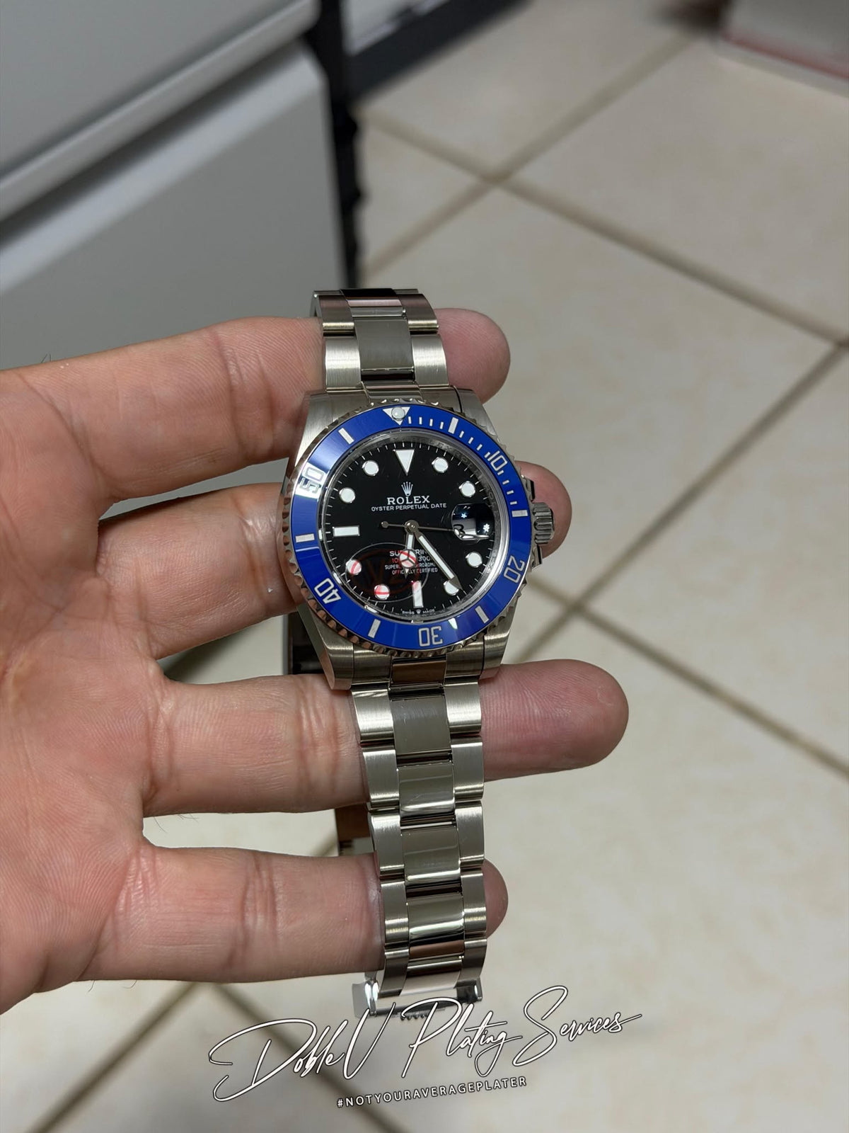 WHITE GOLD WATCH PLATING
